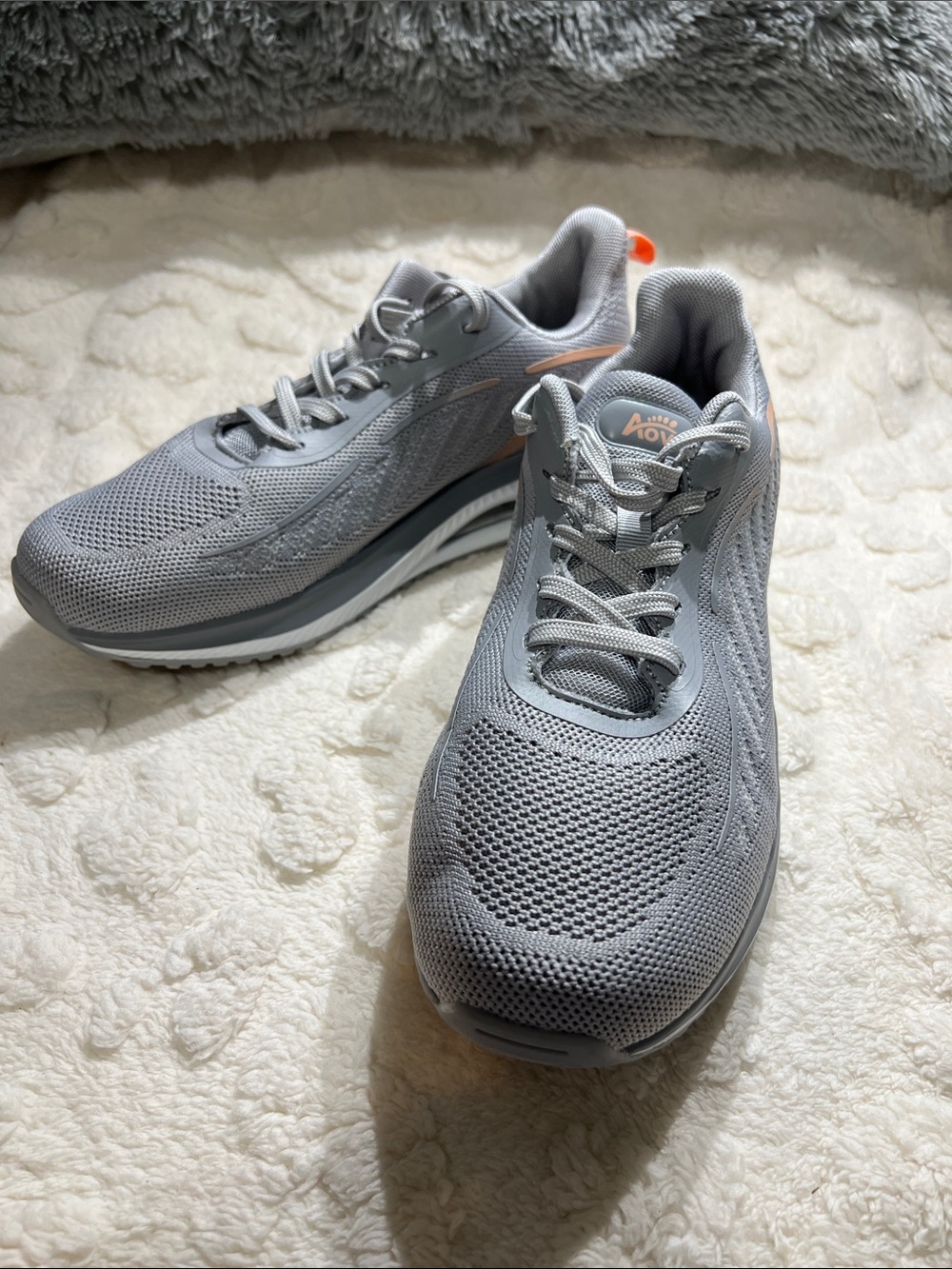 Aov Women’s Gray Athletic Air Arch Support Walking Sneakers Shoes Size 9